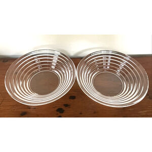 Aino Aalto Iittala Clear Glass Bowls Finland Art Deco Beehive Style Small 6.25"